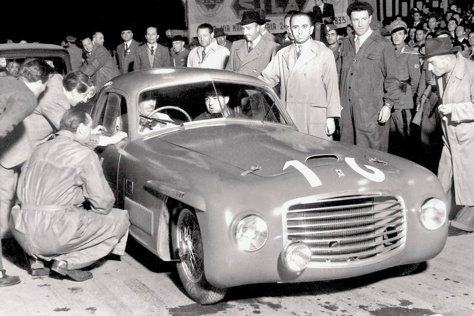 Biondetti e Navone trionfanti alla Mille Miglia del 1948